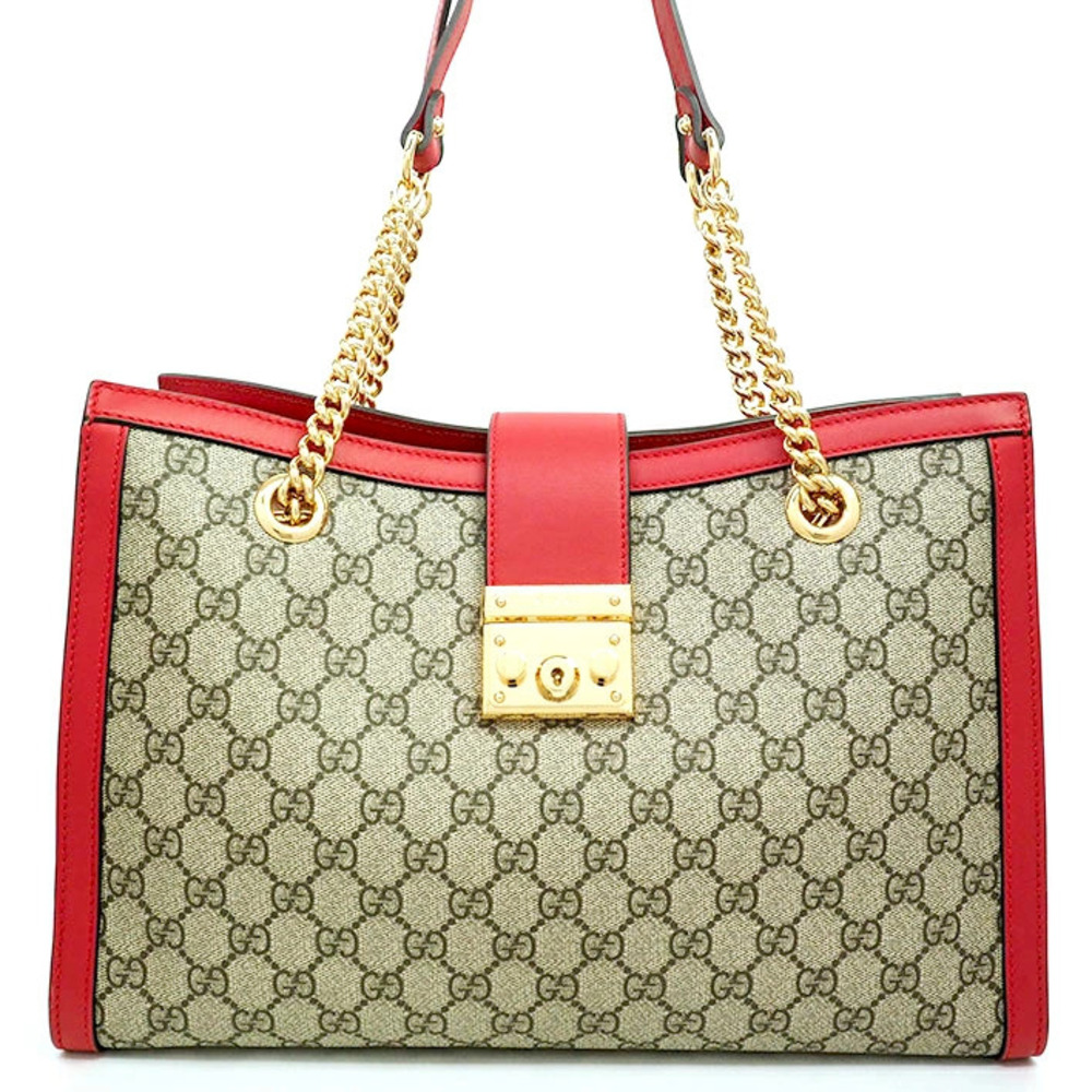 Gucci Shoulder Bag GG Padlock Chain Tote Supreme